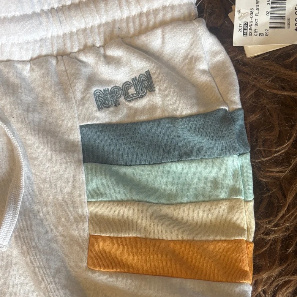 Ripcurl  Women's Athletic Shorts with Multicolor Stripes. Small. NWT. $39.95. - Picture 3 of 5